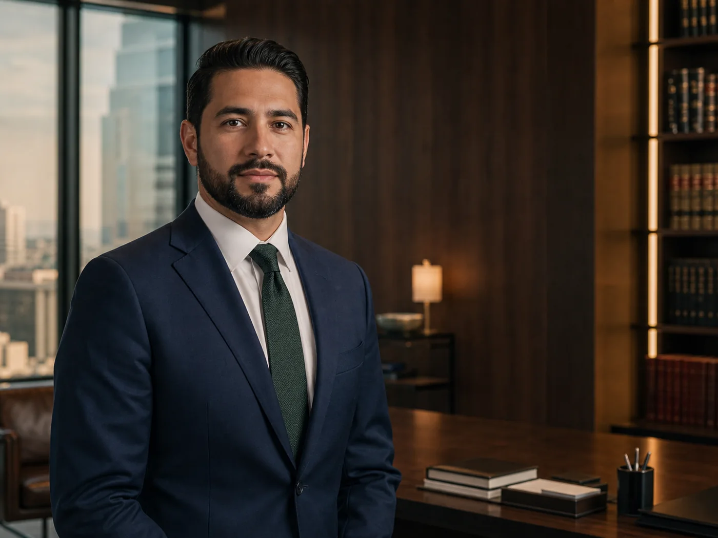 Advogado em um escritório executivo contemporâneo